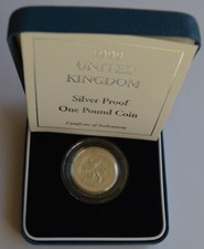 Royal Mint Silver Proof £1 One Pound Coin Choice of Year COA