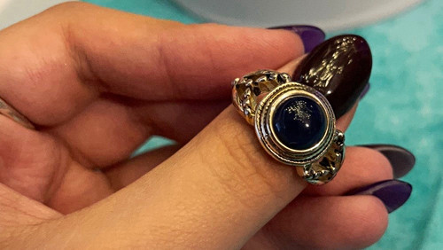 Silver tone mood - mood, ring