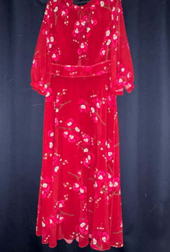 Hobbs red floral chiffon maxi - hobbs,