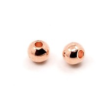 Rose Gold Brass Beads Round