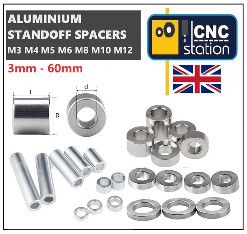 Aluminium standoff spacers - aluminium,