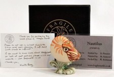 HK MARTIN PERRY STUDIOS FRAGILE WORLD MINIATURE NAUTILUS FIGURINE