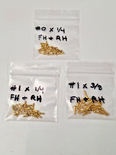 Miniature brass wood screws - wood,