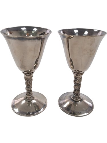 Falstaff silver plated goblets - silver,
