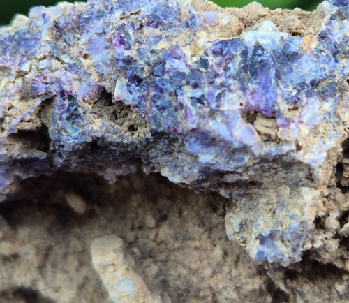 Blue john fluorite crystal - blue,