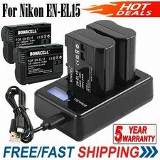 2PCS EN-EL15 Battery Charger