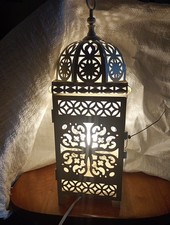 Large Lantern Ivory Moroccan Hanging Lamp Moroccan Lantern Hanging Lantern Light