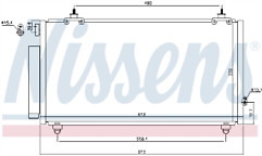 Genuine nissens condenser - condenser, for