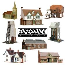 "Superquick 1/72 Scale Model Kit Buildings – Perfect for Trains & Diorama Scenes