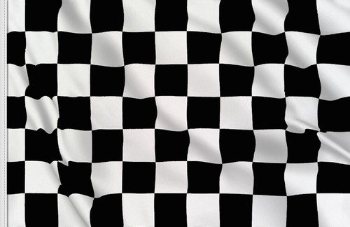 Black and white - chequered, flag