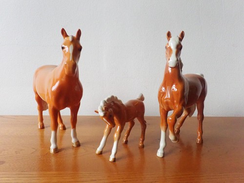 Beswick palomino horses - horses, x