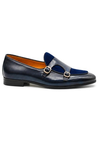 Mens real leather - leather, double