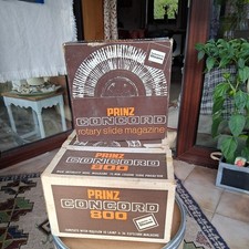 Vintage Prinz Concord 800 Projector + Rotary Slide Magazine 