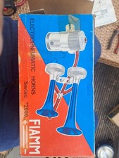 vintage Fiamm 2000 Series Electropneumatic Horns With Air Compressor