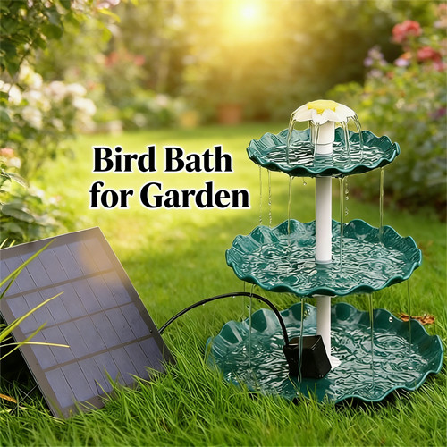 Solar pump bird bath - bird,