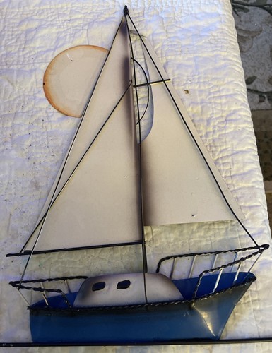 Nautical metal sailboat - nautical,