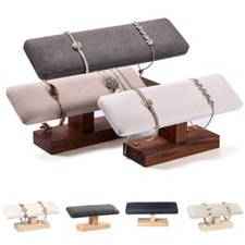 1Pc Velvet T-Bar Watch Display