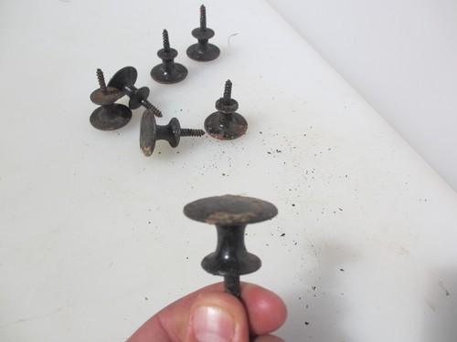 Vintage iron drawer handle - iron,