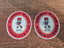 2 Watney Mann 1966 World Cup Special Pale Ale Beer Mats Pub Bar Breweriana