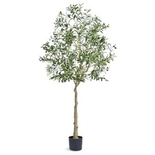 VEVOR 6 FT Artificial Olive Tree Green Natural Tall Faux Lifelike Fake Plant
