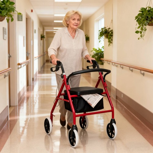 Folding rollator disablity aid - folding,
