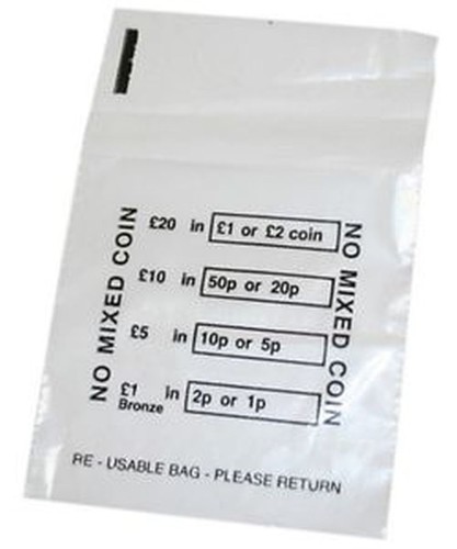 Plastic coin bags no mixed - plastic,