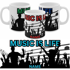 MUSIC MUG PERSONALISED - MUSIC