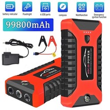 99800mAh 12V Car Jump Starter Pack Booster Battery Charger Emergency Power Bank！