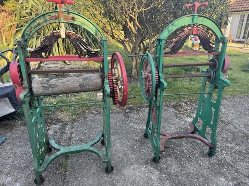 Two antique mangles - two,