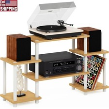Wood TV Stand Multi-Tier