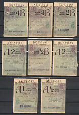 GB 1957 8 Motor Fuel Ration Coupons