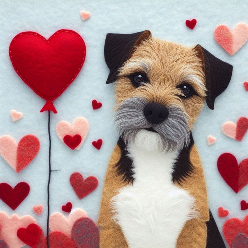 Luxury border terrier - terrier, birthday