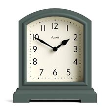 Jones® Tavern mantel clock green classic Arabic quartz modern design shelf