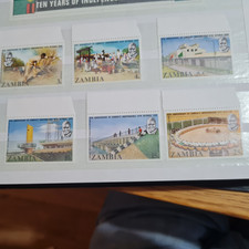 ZAMBIA 1974 SG 211-216 10TH