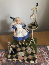 OOAK  Handmade Alice In Wonderland Miniature Doll