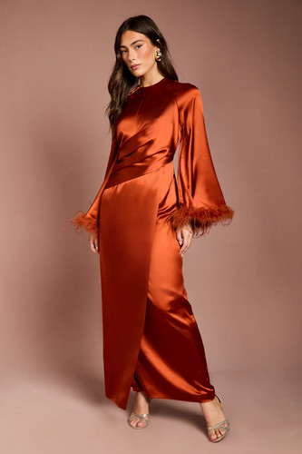 Coast rust maxi dress - coast, womens