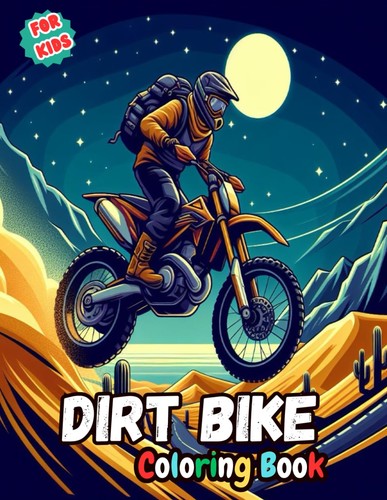 Dirt bike coloring book - bike,