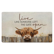 Highland Rustic Cow Door Mat