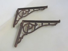 Victorian Iron Cistern Shelf Brackets Holders Shelve Antique Shelving 1899 9"D