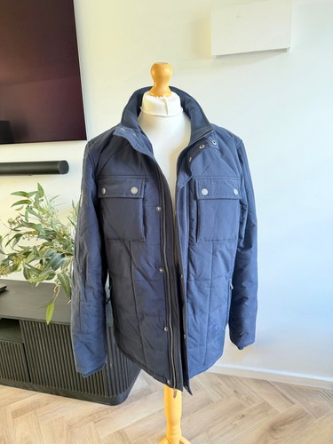 Quba navy quilted jacket - co,