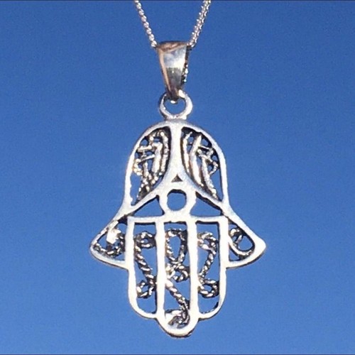 Sterling silver hamsa hand - sterling,