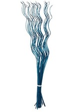 Spiral Corkscrew Curly Willow Twigs Bunch Blue Teal Bright Royal Tall Ting 120cm
