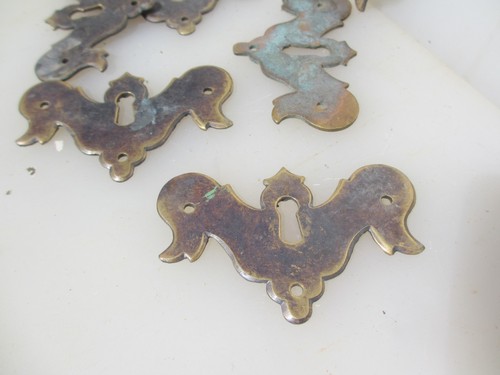 Vintage brass escutcheon - vintage,