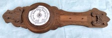 Banjo Wall-Mounted Barometer Carved Wooden Base Parts Only See Descript