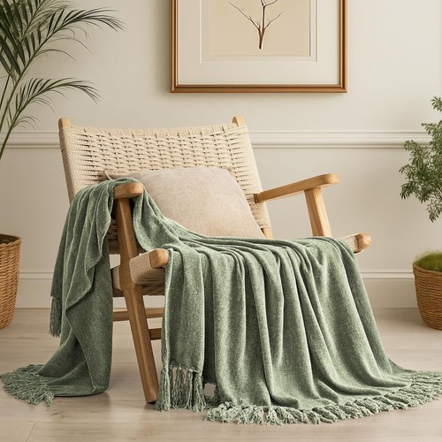 Evergrace chenille throw - chenille,