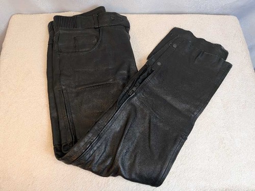 Mens black leather - leather, motorcycle