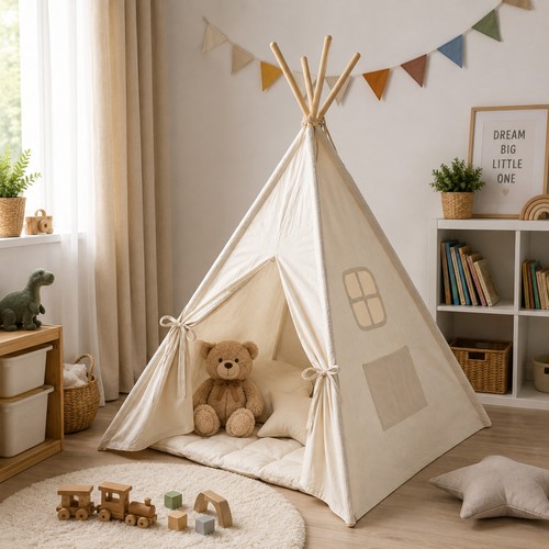 Kids cotton teepee play - cotton,