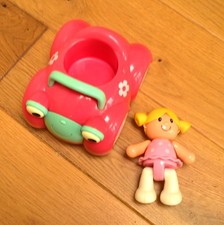ELC Car & Dotty Dolly Click Clack Doll, VGC
