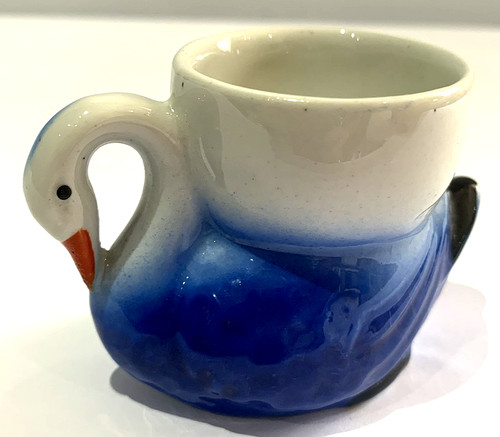Vintage 1930s blue swan - vintage,