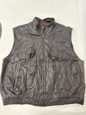 Vintage leather waistcoat 54"